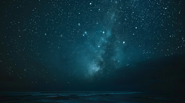 Night starry sky dark blue space © Salman