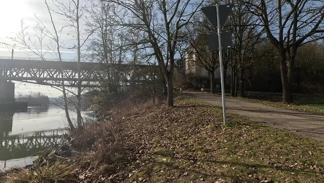 Pilgrimage church on the Naab river in Bavaria near Regensburg
