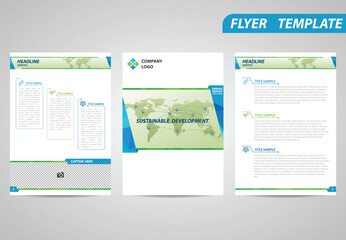 Flyer Template Brochure Modern A4 Design with empty space for photo. Suitable for corporate annual report and prospectus