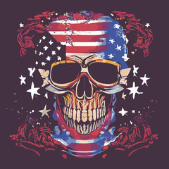 illustrations skull vector , cranium skull , human skull vector,free vector with a flag american on it vector design vector design color 