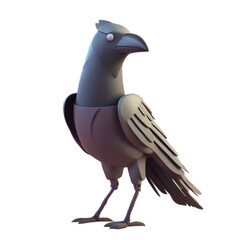 Crow Cartoon Character Illustration Art SVG Generative AI.