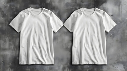 Customizable T-shirt template, adaptable for any design, showcased in a creative studio