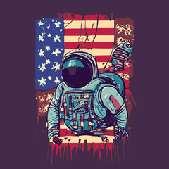 Obraz premium vector artwork A cartoon of an astronaut vector vector design vector artwork vector design vector artwork 