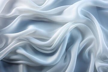 White satin silk luxury cloth fabric texture, abstract background design - obrazy, fototapety, plakaty