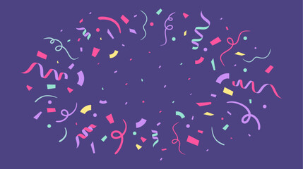 Confetti pattern, birthday clipart, celebration background or confetti explosion for birthday banner, party background, holiday, office, anniversary & graduation celebration