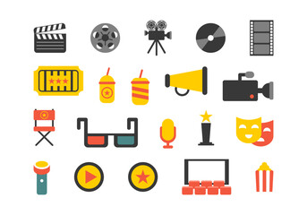 Movie Cinema Equipment Element Set