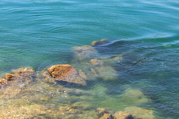 sea water and rocks