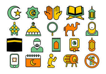 Ramadhan Logo Icon Element Set
