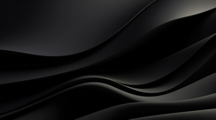 Abstract 3d wavy smooth background. Dark matte colour palette. Aesthetic concept. Generative AI