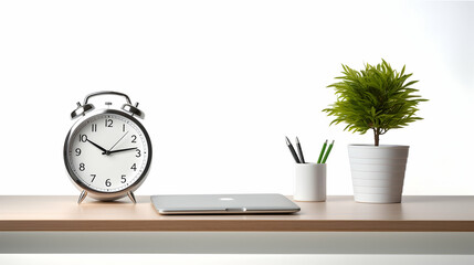 A minimalist desk clock and financial planner