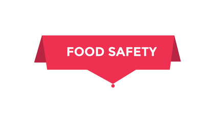 Food safety button web banner templates. Vector Illustration