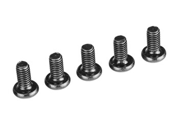 hex socket head screw in black color on isolated white background