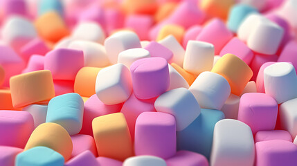 Colorful creative marshmallow background