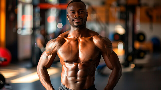 Portrait of a fitness coach in a modern gym