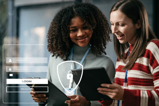 Concept of cyber security, information security and encryption, secure access to user's personal information, secure Internet access, cybersecurity.
