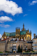 Fototapeta premium Saint Stephen’s cathedral in Metz, Moselle, Lorraine, France