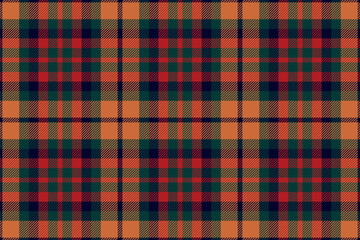 Plaid background, check seamless pattern. Vector fabric texture for textile print, wrapping paper, gift card or wallpaper.