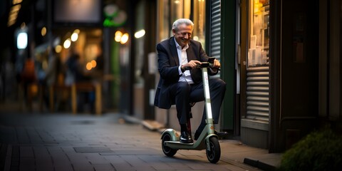 Independent elderly man in Japan uses mobility device inspiring aging empowerment. Concept Aging Empowerment, Independent Living, Mobility Devices, Elderly Care, Japan