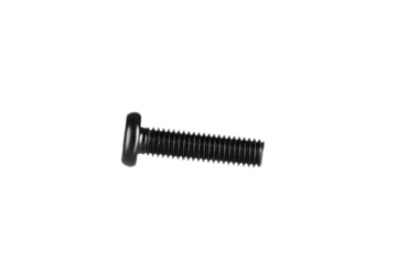 hex socket head screw in black color on isolated white background close up