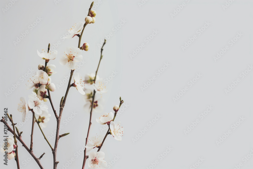 Poster A slide background for showcasing spring. Background image. Created with Generative AI technology