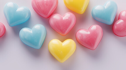 Obraz premium Colorful creative marshmallow background
