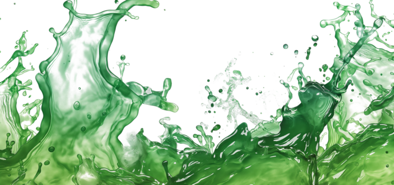 Sylvan Splash: Translucent Rain of Green Essence