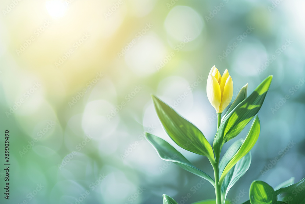 Poster a slide background for showcasing spring. background image. created with generative ai technology