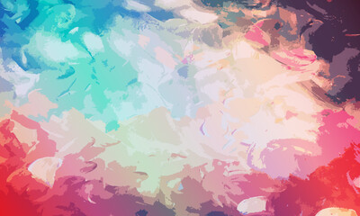 Watercolor vector colorful abstract background. Paint brush.