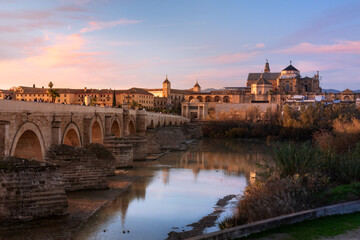 Obraz premium San rafael bridge, in cordoba, Spain