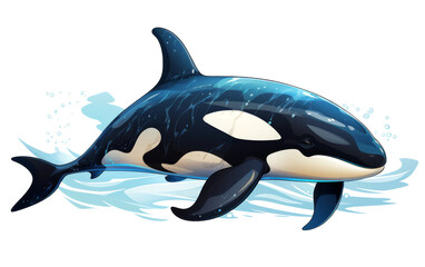 Obraz premium Orca Majesty in Isolation on transparent background