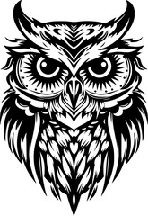 Fototapeta premium Owl | Minimalist and Simple Silhouette - Vector illustration