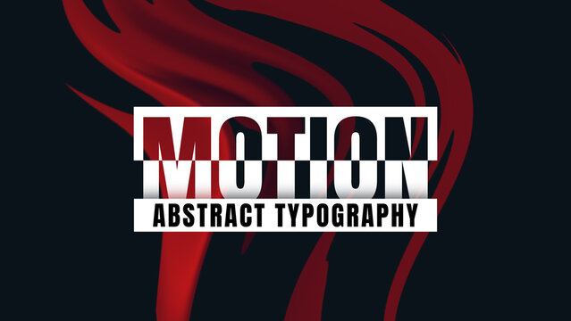 Motion Abstract Typography with Colorful Background