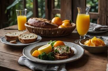 Savory and Sweet: A Brunch Spread to Kickstart Your Day, generative AI