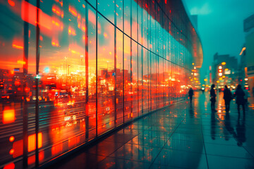 A transparent virtual panel that displays information.