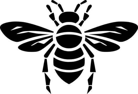 recommend clip art: Bee | Black and White Vector illustration