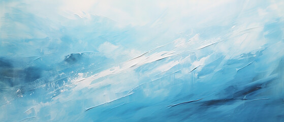 Abstract Blue Brush Strokes Textured Background
