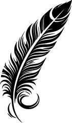 Obraz premium Feather - Minimalist and Flat Logo - Vector illustration