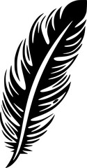 Feather - Minimalist and Flat Logo - Vector illustration