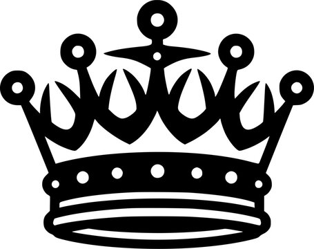 Crown | Black and White Vector illustration