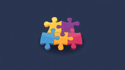 Puzzle icon. Teamwork or leisure game.