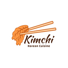 Kimchi Logo Korean Food Vector Template, for Organic Healthy Traditional Homemade Food Graphic Designs Inspiration
