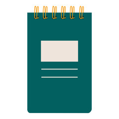 notepad on white background vector