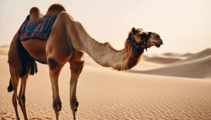 Foto op Aluminium portrait of camel at desert dubai  © abu