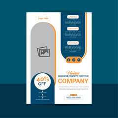 Obraz premium Corporate business flyer design template 