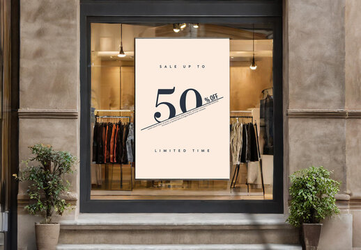 Sale Poster with Slashed Price