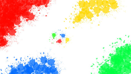 colorful paint splashes