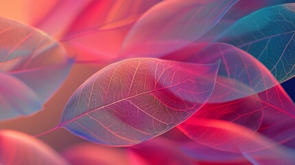 Hot & Cold Leaf Melody: Close-up textured background, a melodious dance in calming rhythms.