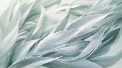 Sage leaves in wavy elegance, a calming ballet kissed by both warmth and frost.