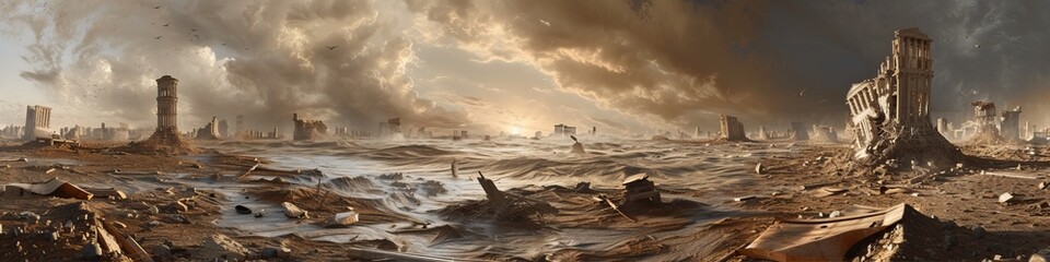 An Earth scarred by apocalyptic events, with vast deserts where oceans used to be, and the ruins of...