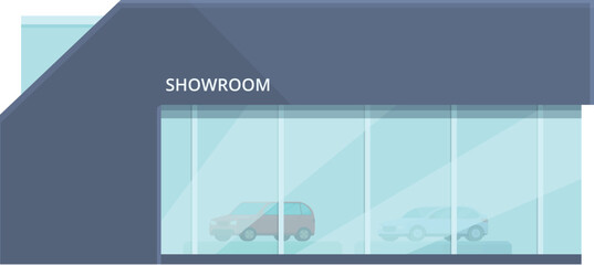 Parking showroom icon cartoon vector. Car sale store. Service station